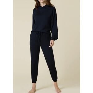 NWT Softies DreamTech Oversized Hoodie Lounge Set Black Size L